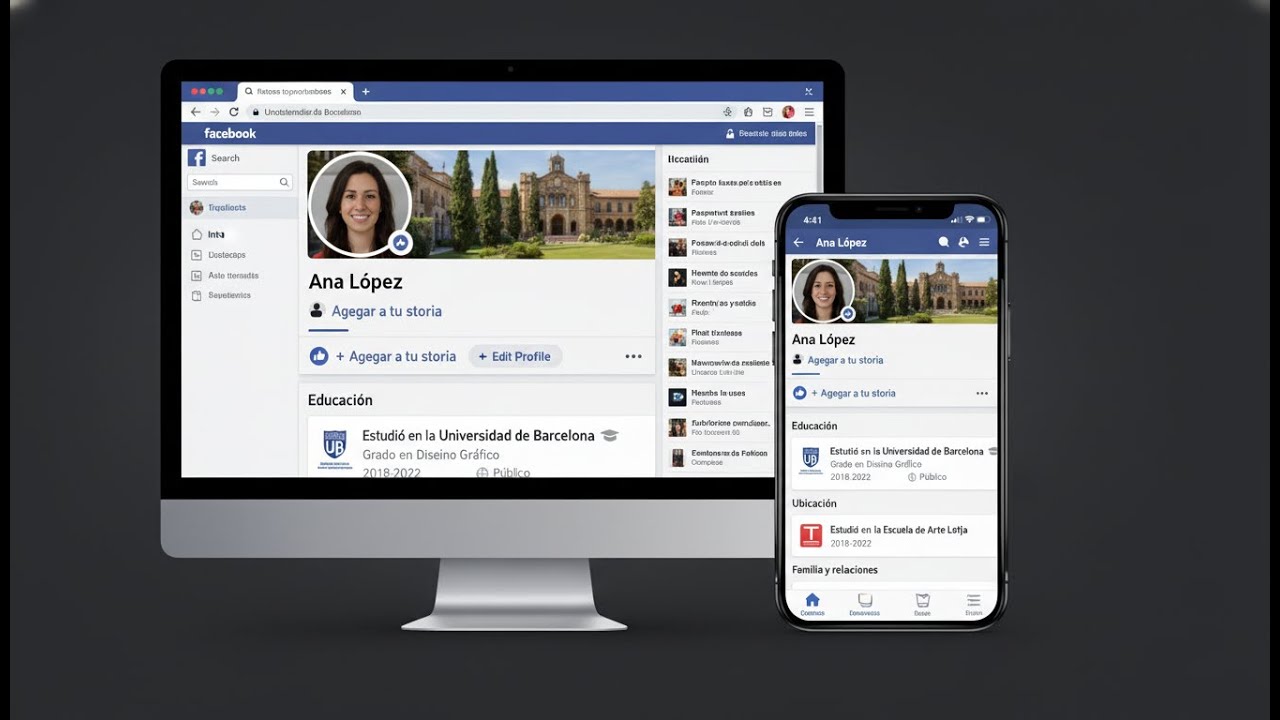 🎓📘 Cómo AÑADIR la UNIVERSIDAD donde Estudias o Estudiaste en tu PERFIL de Facebook  Estudios Faceboo