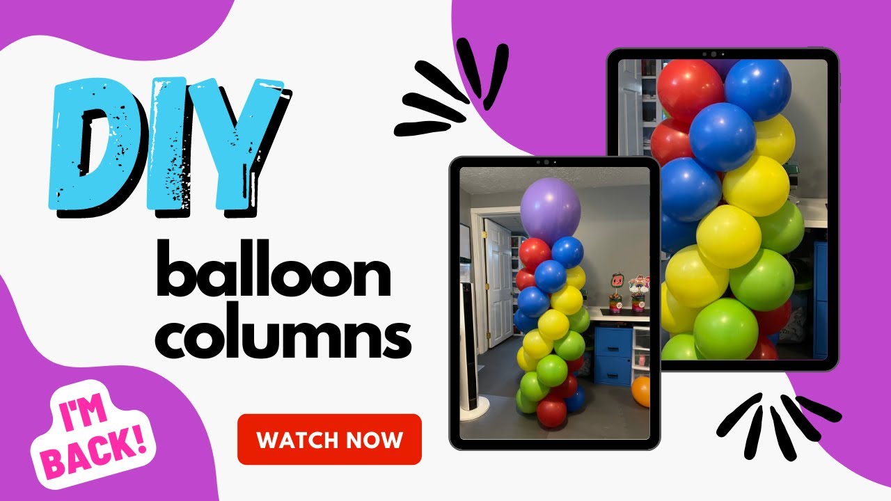 DIY Balloon Columns | Cocomelon Birthday Party Part 11