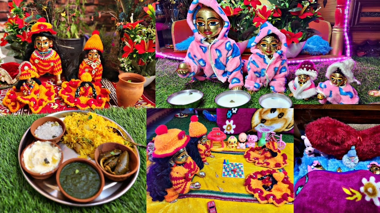 लड्डू गोपाल जी विंटर रूटीन !! Full day winter routine laddu Gopal Ji !!