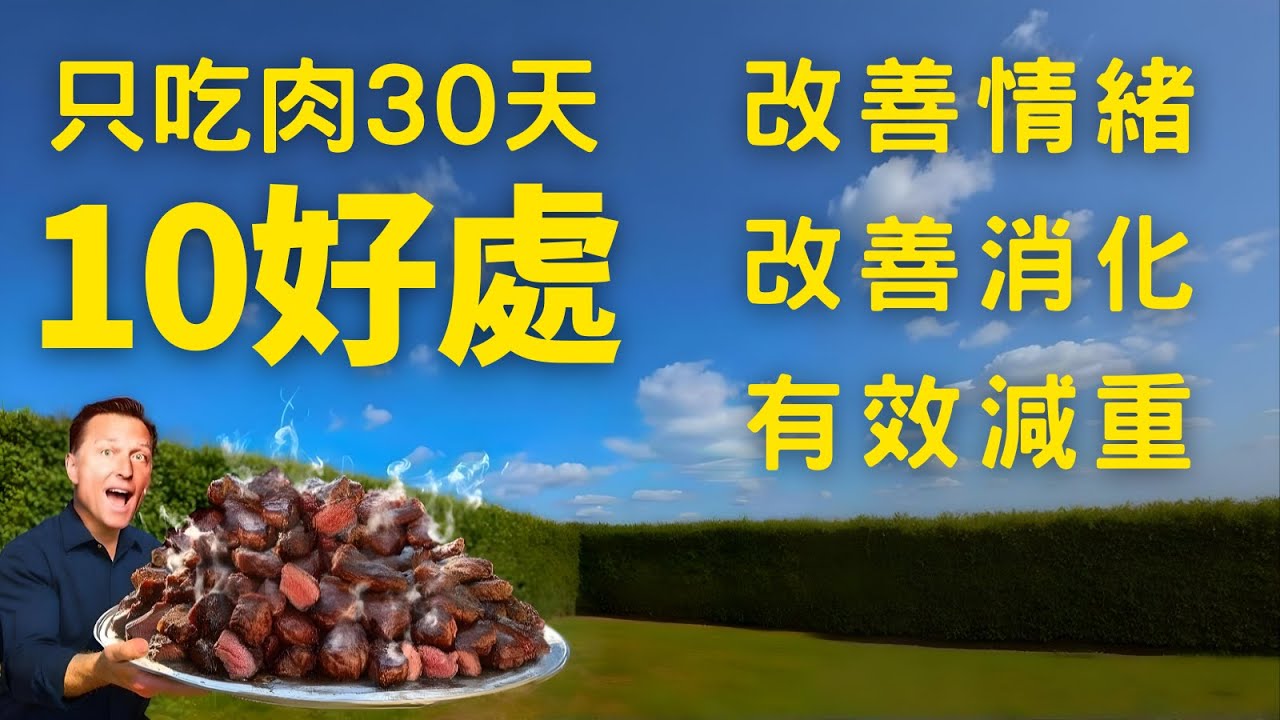 只吃肉30天10好處：減重、修復腸道、擺脫便秘、改善焦慮、憂鬱,自然療法,柏格醫生 Dr Berg