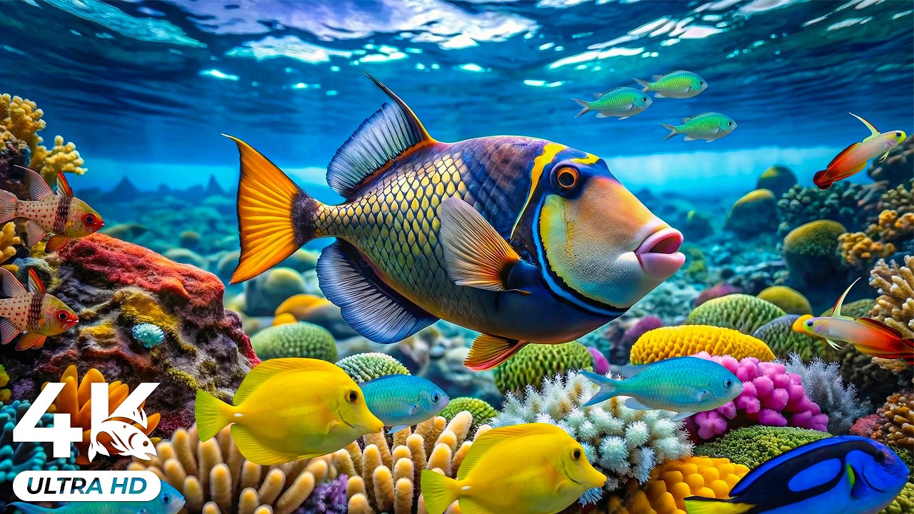 Underwater Wonders 4K – Calm Marine Views, Graceful Fish Motion and Gentle Water Sounds