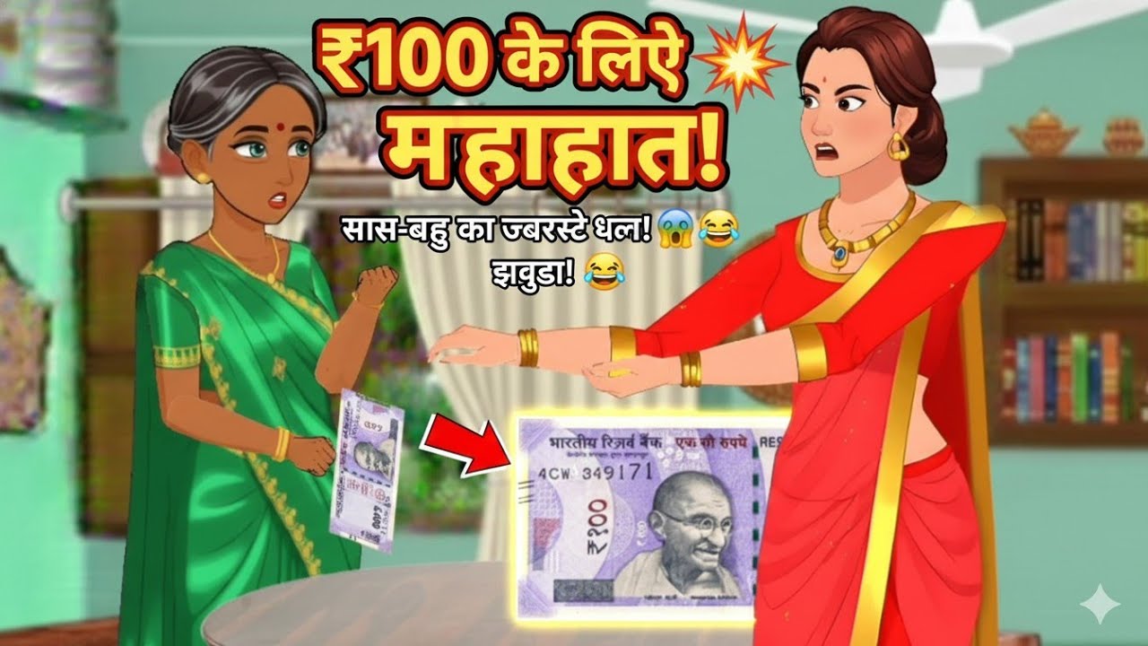 शीर्षक सुझाव: ₹100 के लिए सास-बहू की महाभारत! 😂 | Saas vs Bahu Funny Comedy Drama