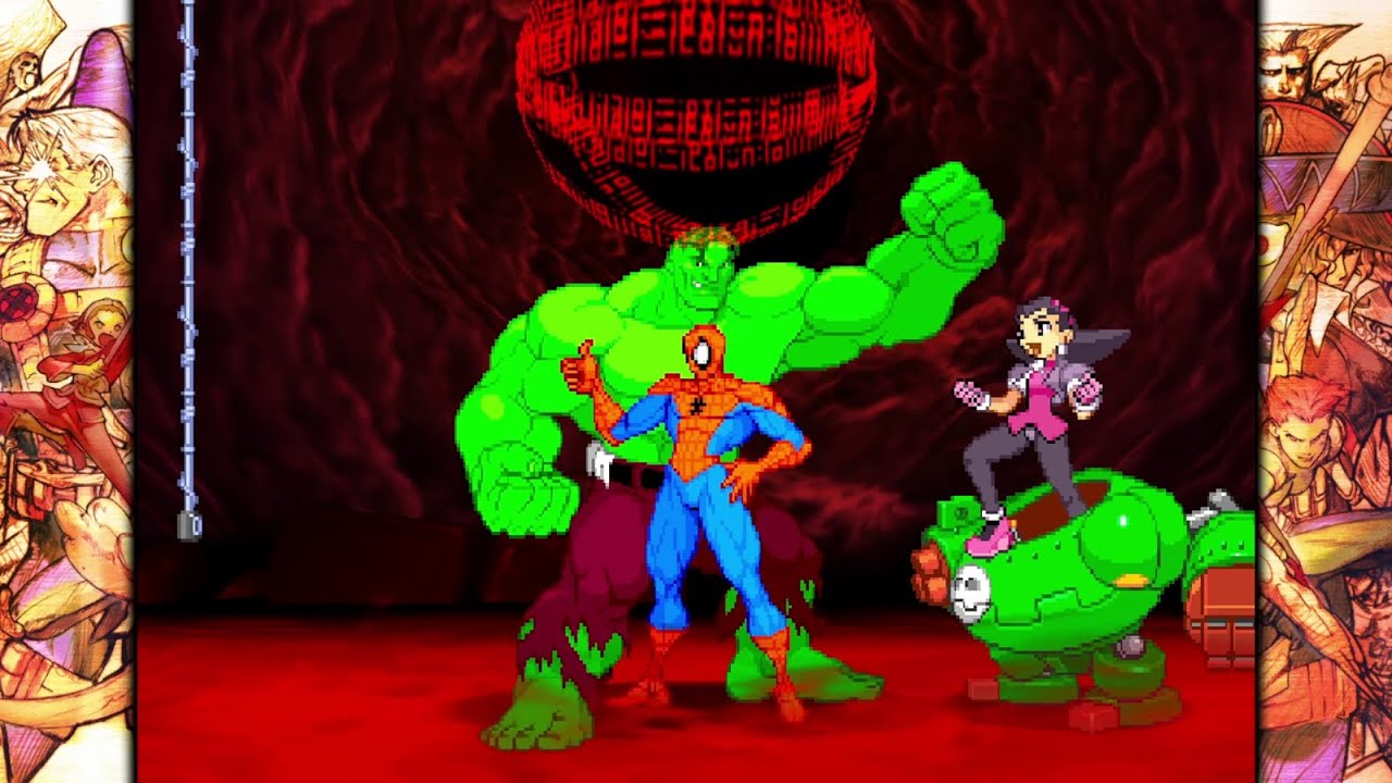 Marvel VS Capcom 2 - Spider-Man/Hulk/Tron Bonne - 8 Star Difficulty Playthrough