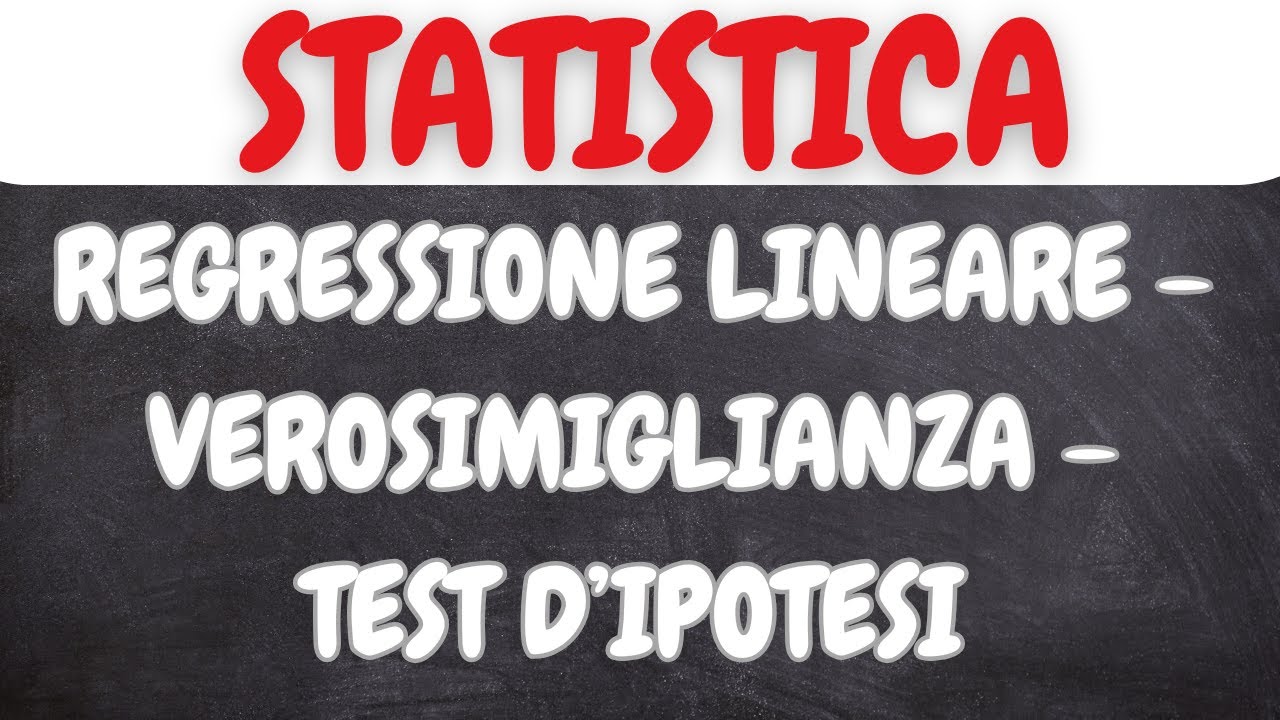 STATISTICA: Test d'ipotesi per regressione lineare
