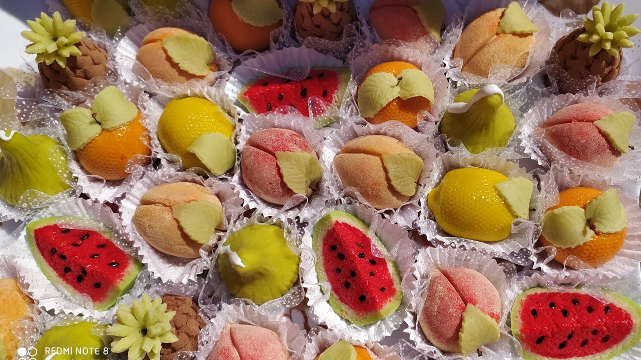 أروع وأرقى تشكيلة فواكه بعجينة اللوز 🥰🥰 هدية للعرايس⁦♥️⁩