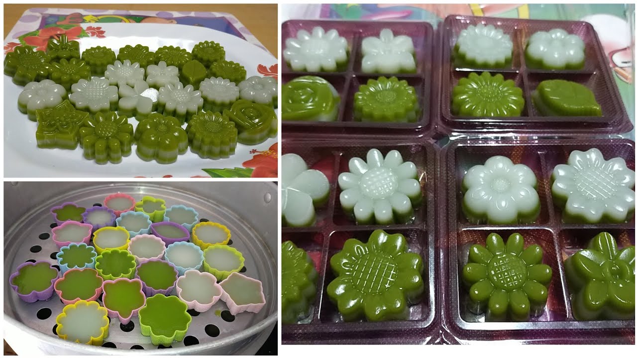 ขนมชั้นใบเตยสูตรVIPเพิ่มความมันพิเศษแถมไม่ง้อแป้งท้าวยายม่อม(Thai Sweets Layer Mix Pandan)