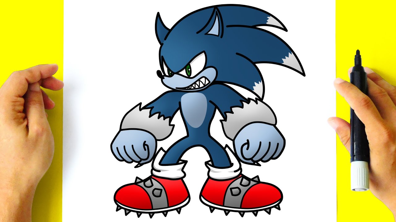 How to DRAW SONIC THE WEREHOG - Sonic the Hedgehog - step by step