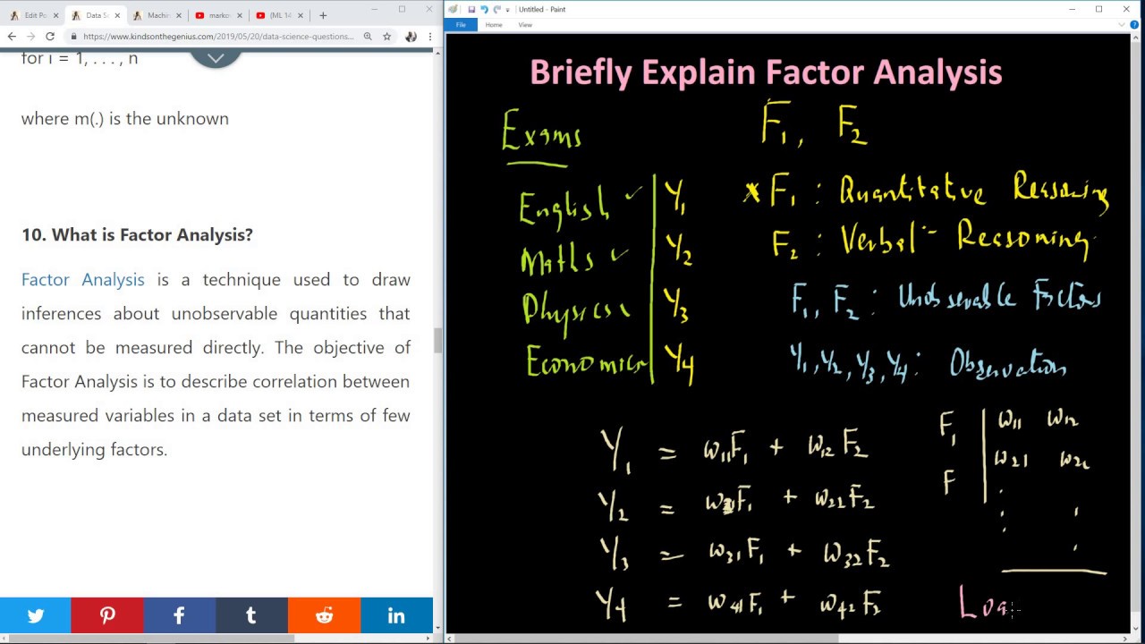 Question 10 - What is Factor Analysis in Data Science