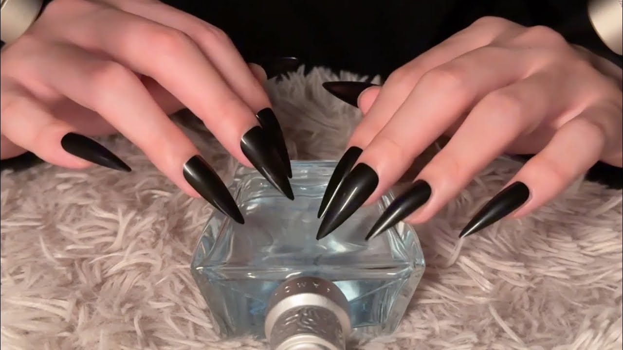 ASMR ロングネイルで速めのガラスタッピング(No Talking)