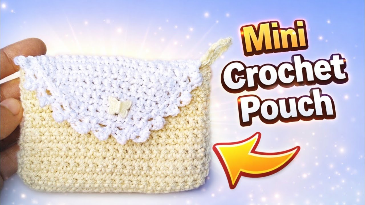 Mini Crochet Pouch🧶| Easy Crochet Wallet Tutorial for Beginners (Step by Step) | #crochet #minipouch