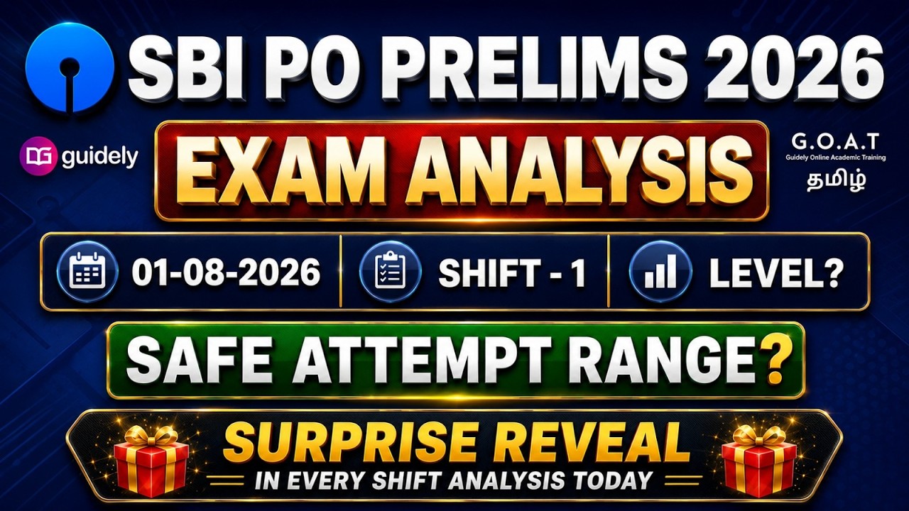 SBI PO PRELIMS EXAM ANALYSIS 2026 | 1st AUGUST SHIFT - 1 | GOOD ATTEMPT RANGE | LEVEL? #sbipoprelims