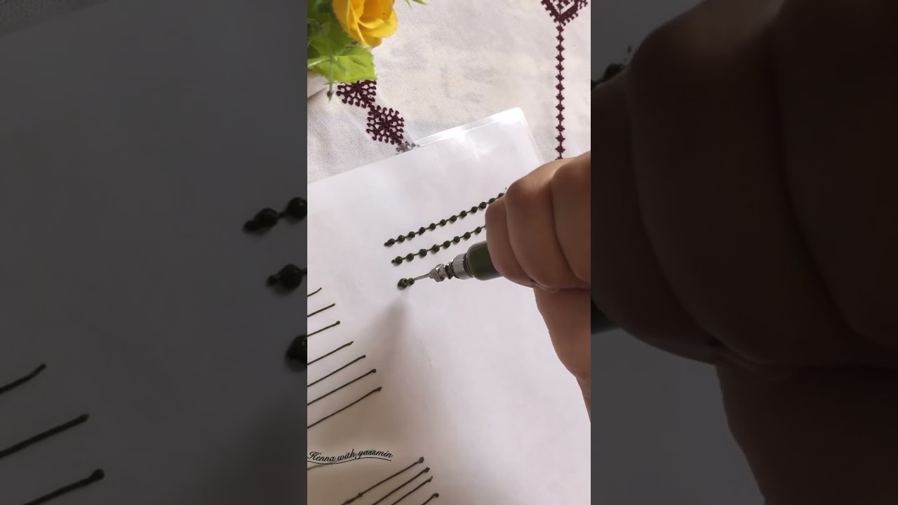 أساسيات تعلم نقش الحناء أول خطوات تعلم للمبتدئات #henna #تعلم #learning #art #asmr 