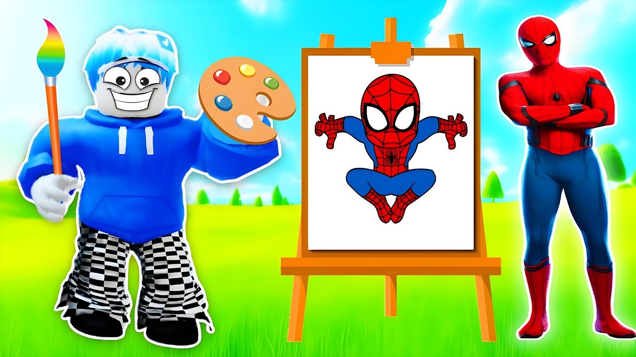 အယ်လ်ဝင်နဲ့ ပုံဆွဲပြိုင်မယ်🎨🎨🖌️/ Speed Draw Roblox Gameplay