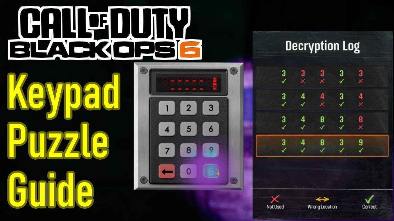 Black Ops 6 keypad puzzle code solution, guide / walkthrough