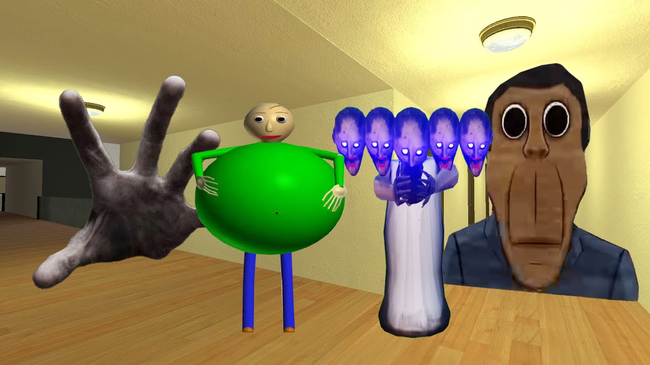 Granny First Year, Baldi's Basics, Scary Hand And Obunga Nextbot in The Hole Nextbot Gmod