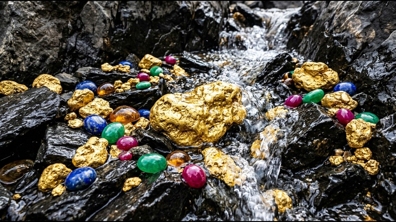 Great Finding Lucky Day! Finding gold at the mountain- Found a lot of gold