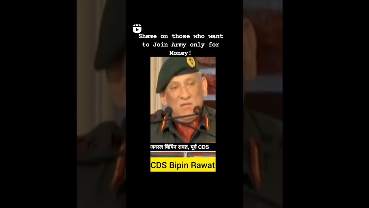 cds bipin rawat speech |Shame on those who want to Join army for Money!#indianarmy #agneepath
