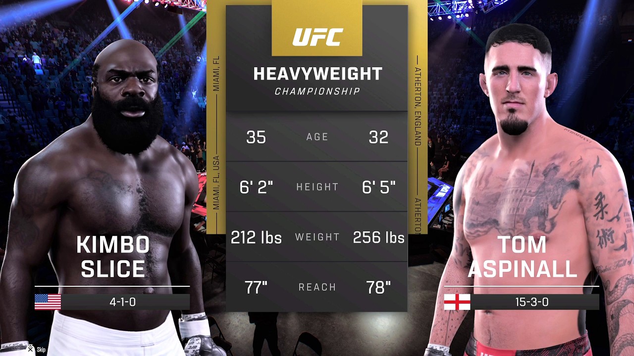 Kimbo Slice vs Tom Aspinall Full Fight - UFC 5 Fight Night