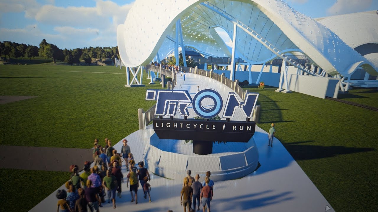 TRON Lightcycle/Run POV (Planet Coaster 2) with on-board audio