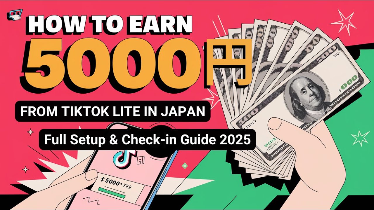 How to get 5000 Points on TikTok Lite in Japan 2025  | Full Registration Guide Step by Step