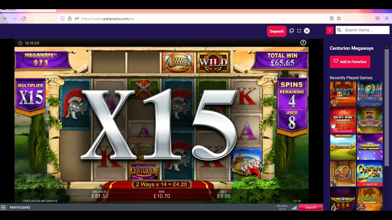 Centurion Megaways &pound;1 Bonus