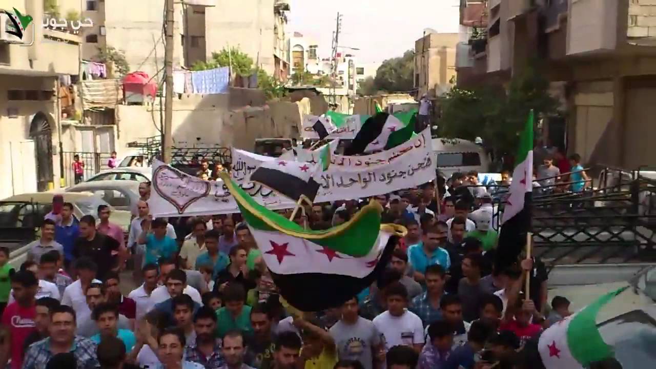دمشق جوبر 19-10-2012 هتافات من القلب للغوطة والجيش الحر