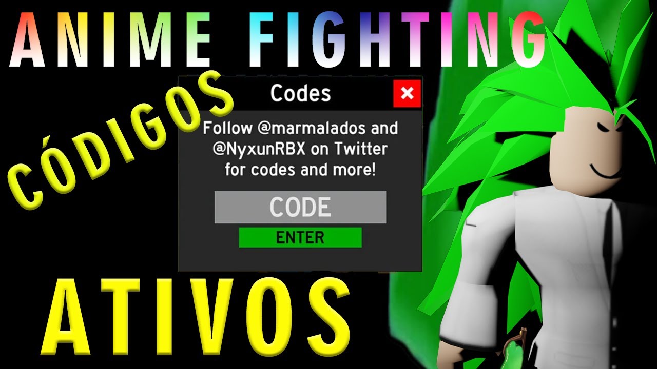 CÓDIGOS ATIVOS NO ANIME FIGHTING SIMULATOR - ROBLOX