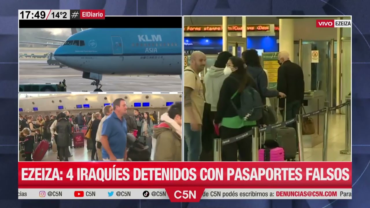 EZEIZA: 4 IRAQU&Iacute;ES DETENIDOS con PASAPORTES FALSOS