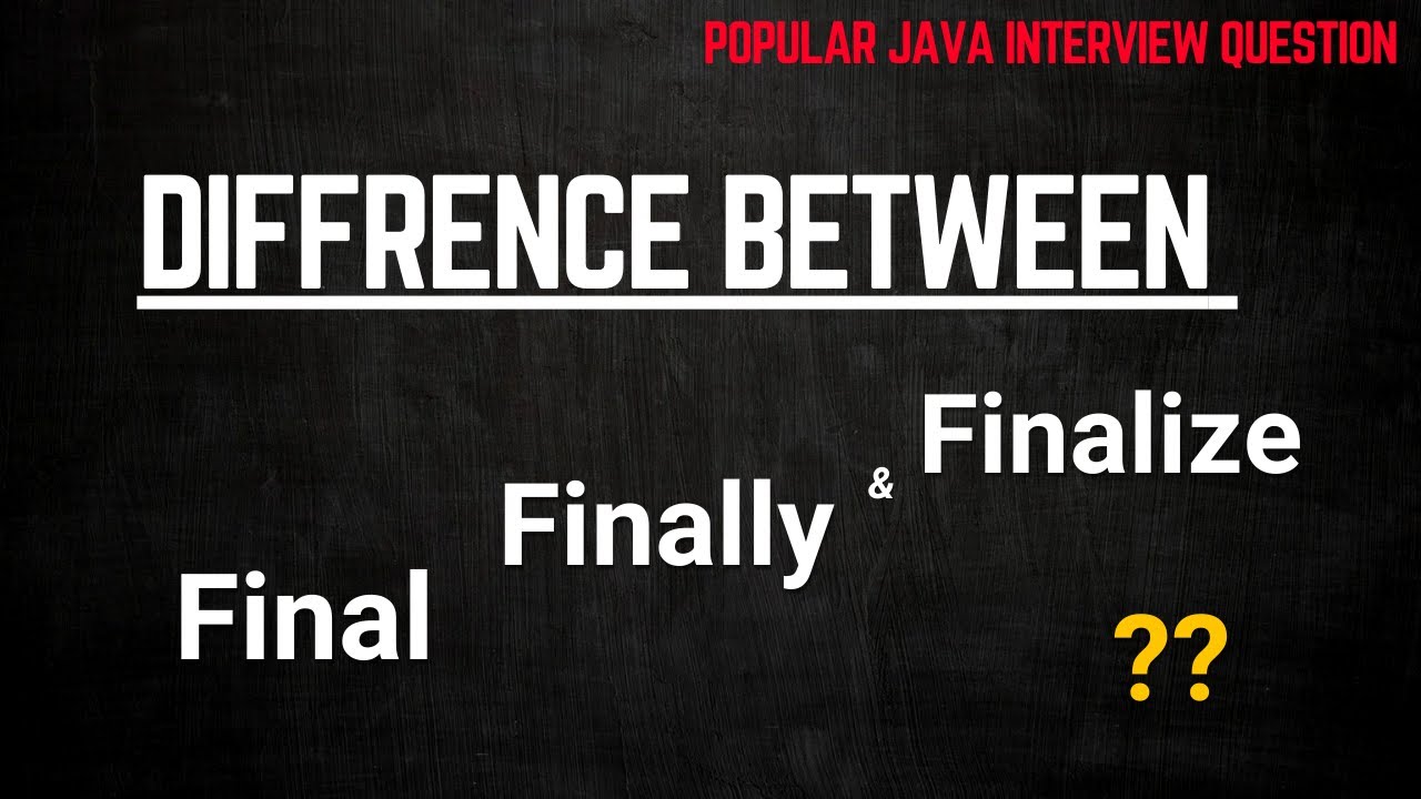 final, finally, and finalize Explained | Java Interview Questions 2024 | Important