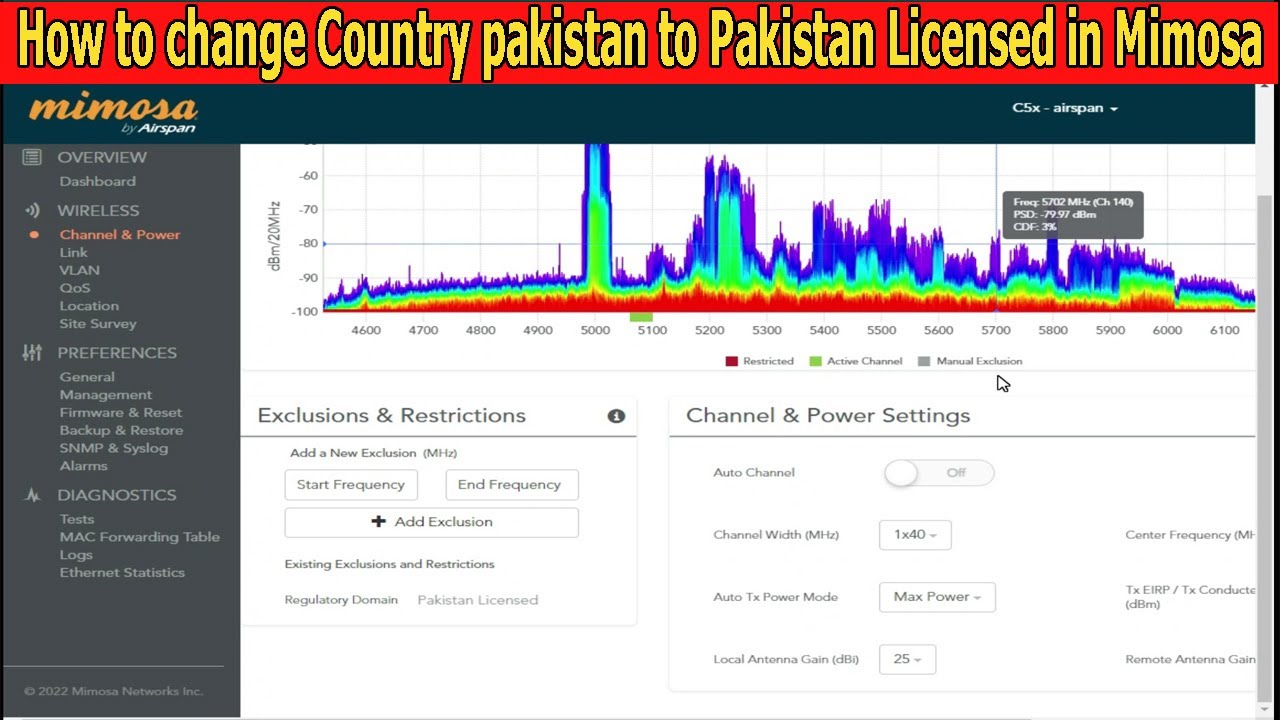 How to Unlock All Frequencies in Mimosa | Mimosa Unlock All Frequency | Pakistan Licensed