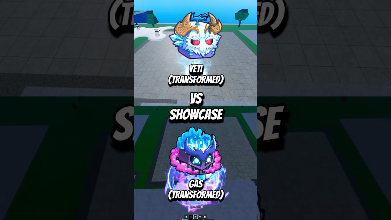 Yeti Transformed vs Gas Transformed Showcase #dispecs #roblox #bloxfruit #bloxfruits
