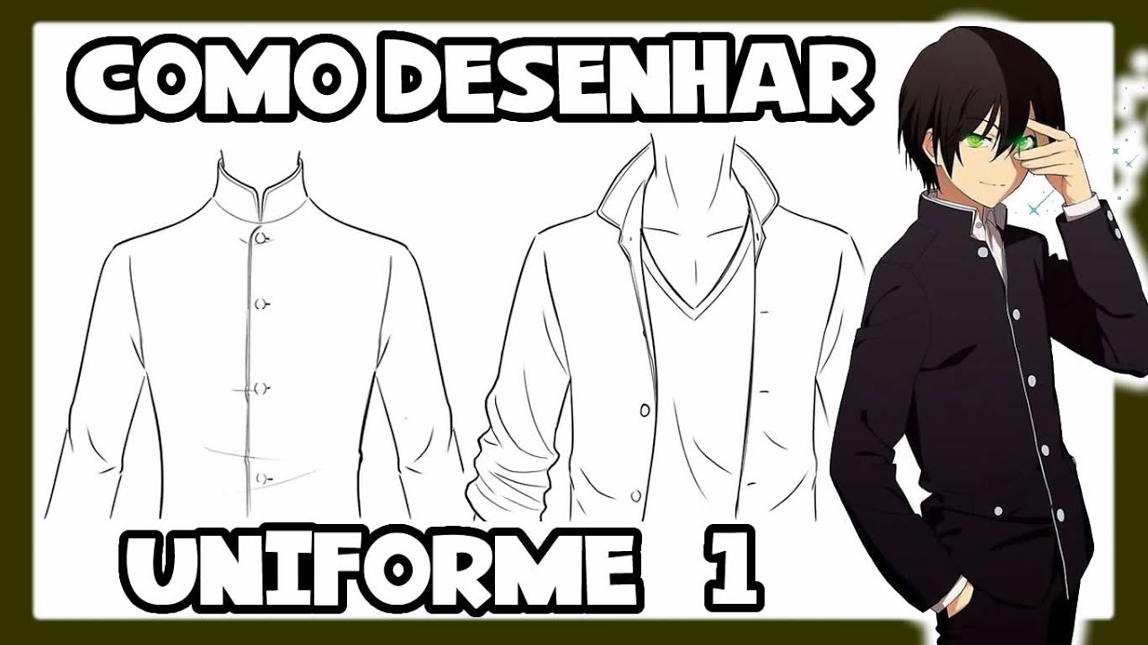 COMO DESENHAR ROUPAS - UNIFORME MASCULINO PARTE 1