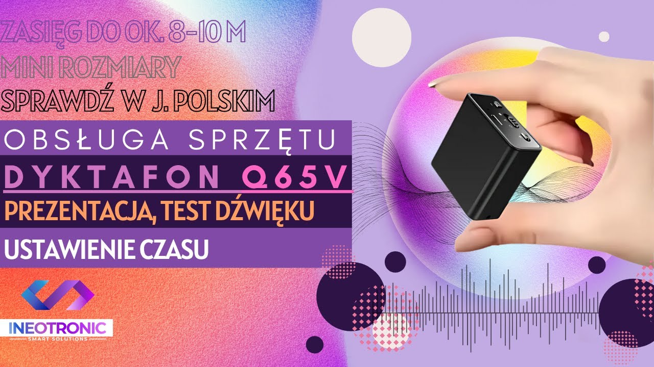 Q65V 2W1 MINI DYKTAFON SZPIEGOWSKI - PREZENTACJA, OBSŁUGA I DŹWIĘK - GOSPY.PL