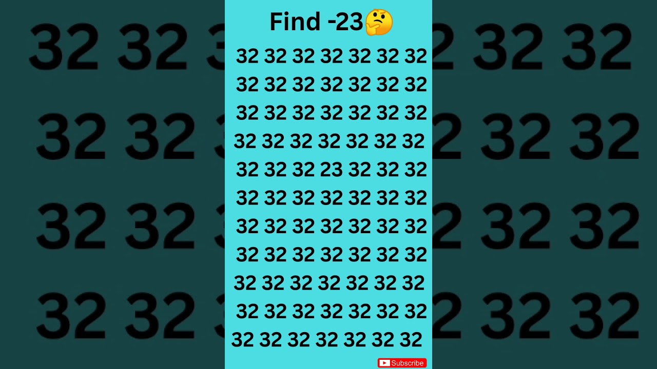 Find 23🤔|#maths#game##puzzle #findgaming #findgame #mathspuzzle #quizhub#findnumber