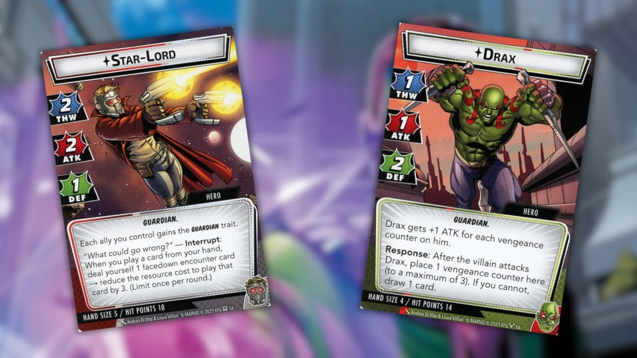 Marvel Champions Two Handed Gameplay: Star Lord + Drax vs. Expert Kang!