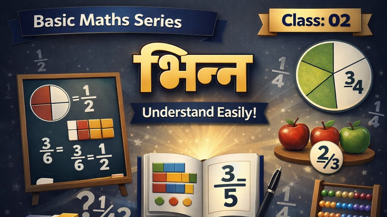 Basic Maths Series | Class 02 | भिन्न (Fractions) | Easy & Concept Based By Sumit Sir
