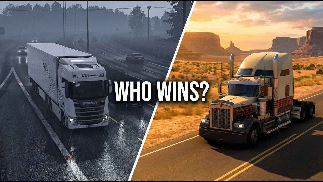 Euro Truck Simulator 2 против American Truck Simulator: что лучше в 2026 году?
