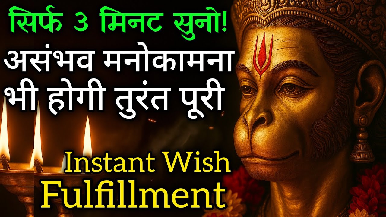 सिर्फ़ 3 Minutes सुनते ही हर इच्छा पूरी होगी- Hanuman Mantra for Instant wish Fulfilment