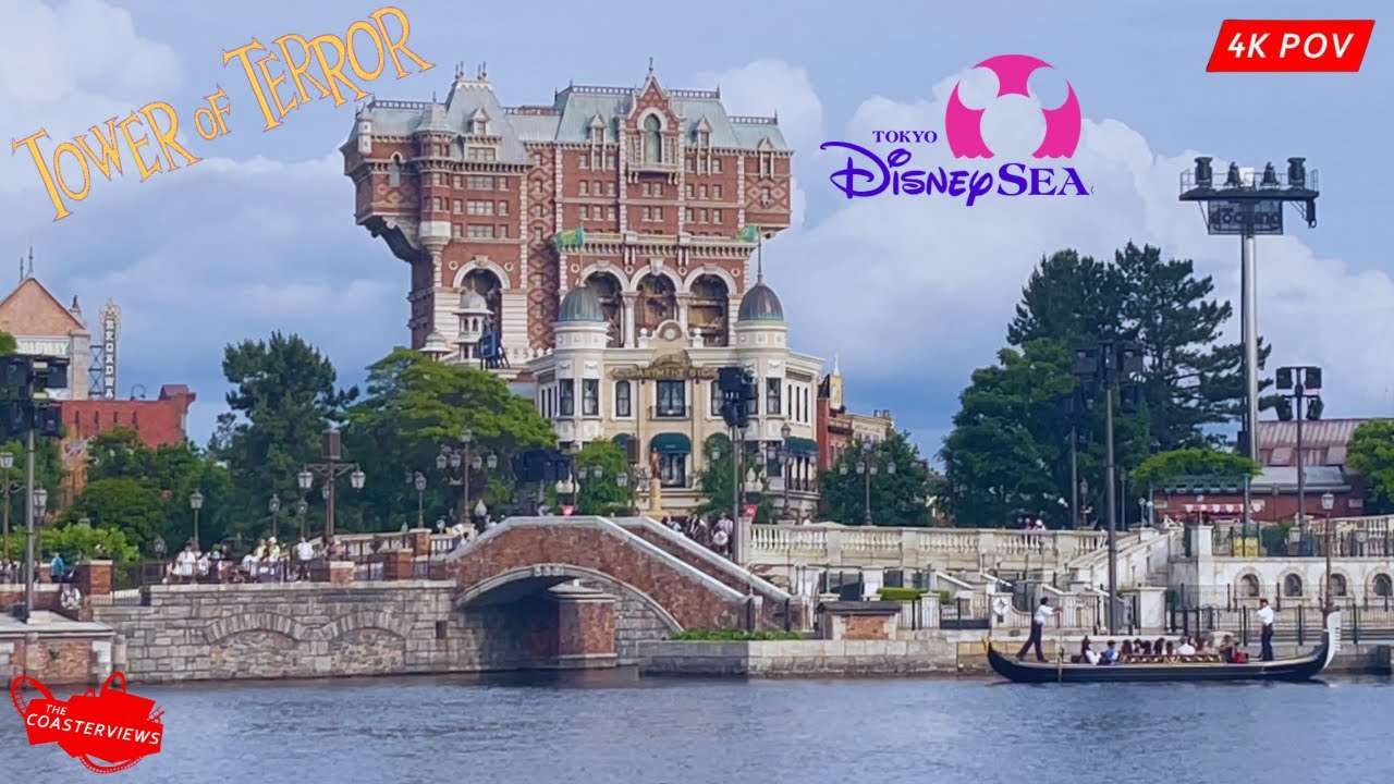 Tower of Terror  Tokyo Disney Sea POV Drop Tower! Incredible theming! [4K-60]