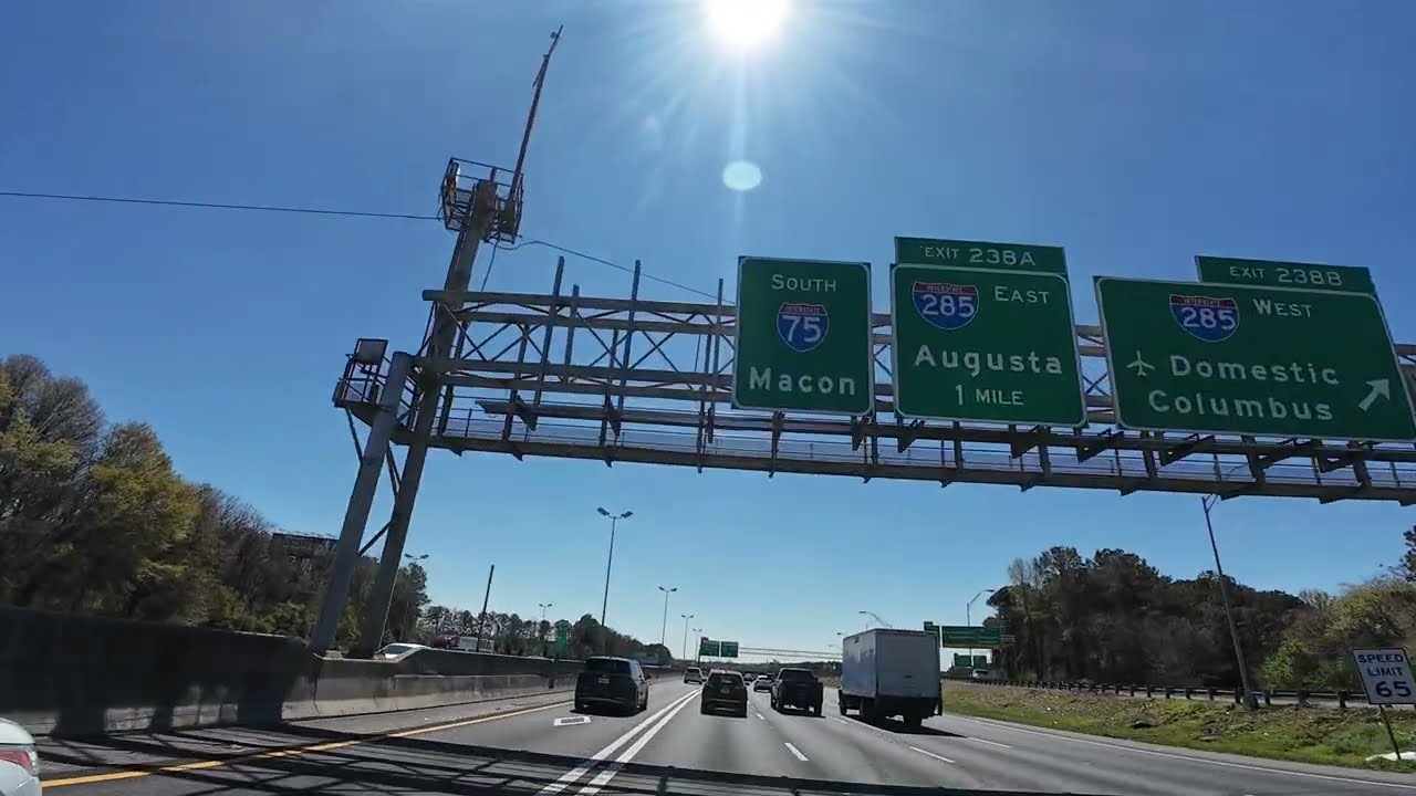 Driving Atlanta Georgia  4K - Relaxing Highway Scenes