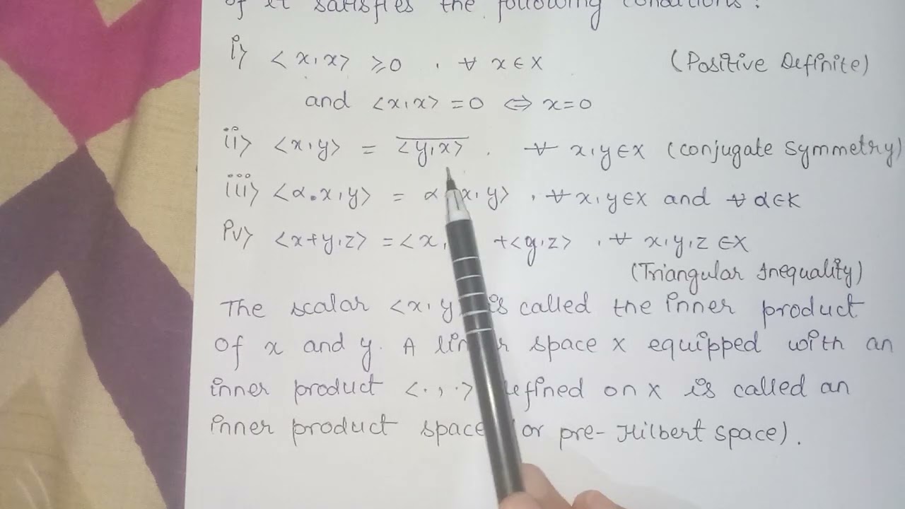 Inner product || inner product space || Hilbert space || Functional  Analysis ||