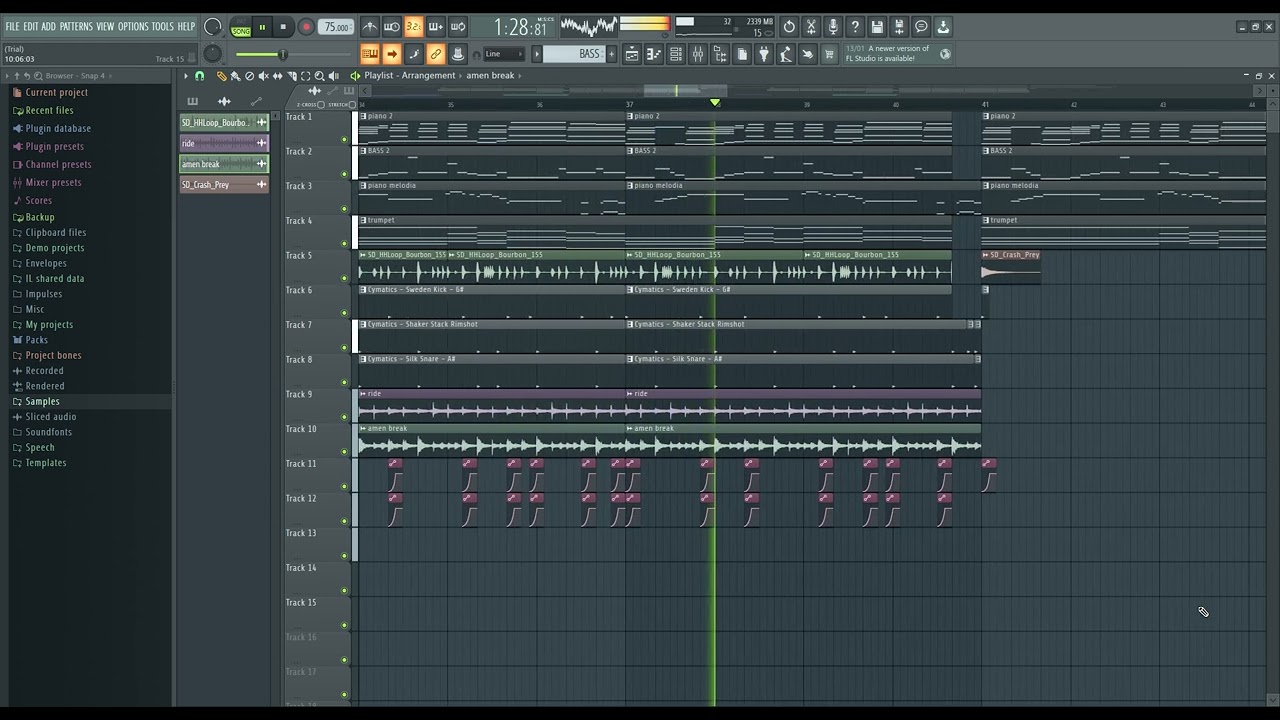 a cool piano, a cool beat