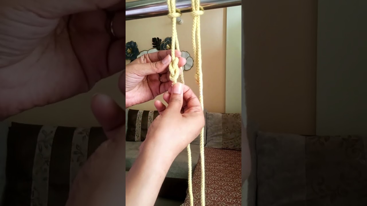 Macrame figure 8 knot || how to finish a macrame project || end knots #shorts #viral