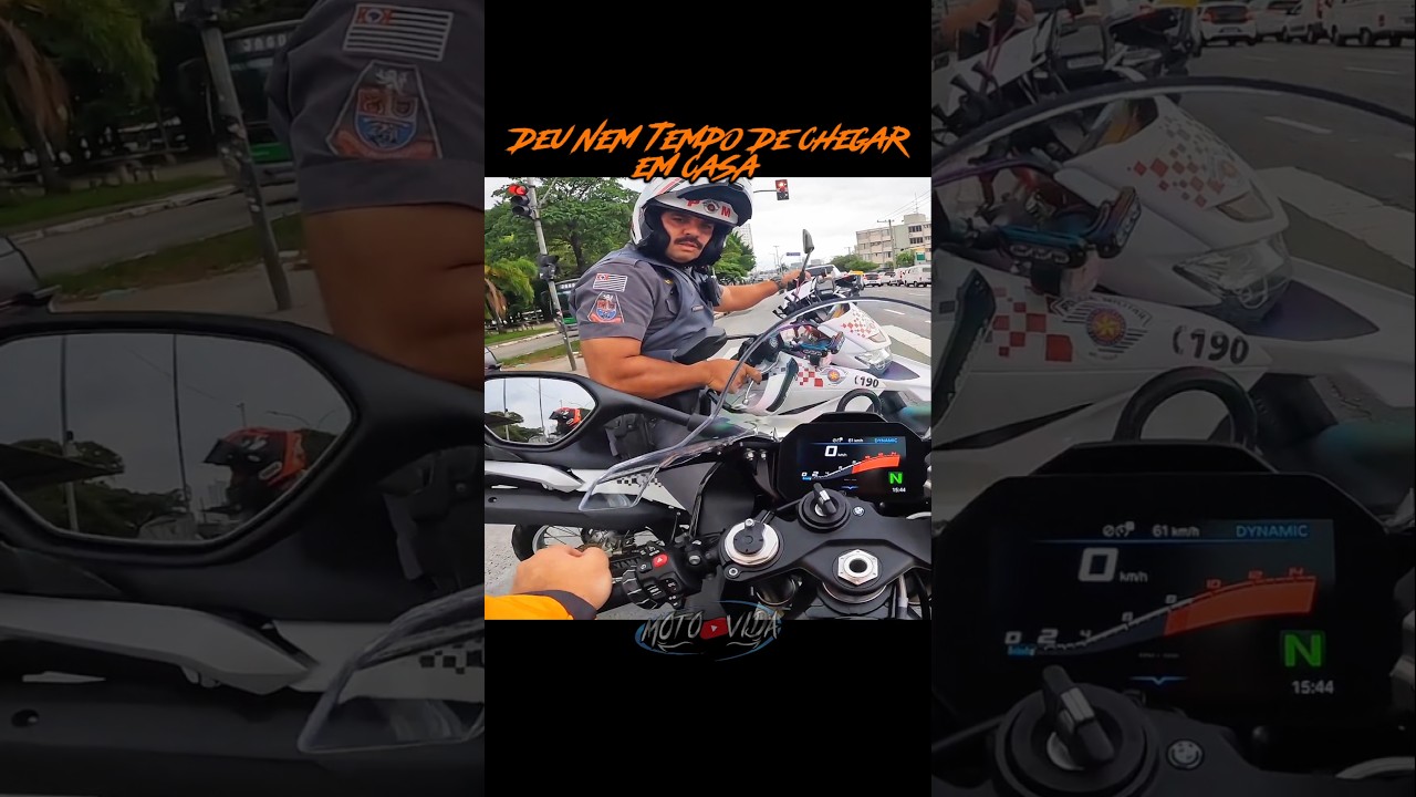 DEU NEM TEMPO DE CHEGAR EM CASA #s1000rr #bmw #policia #enquadro #moto #fyp