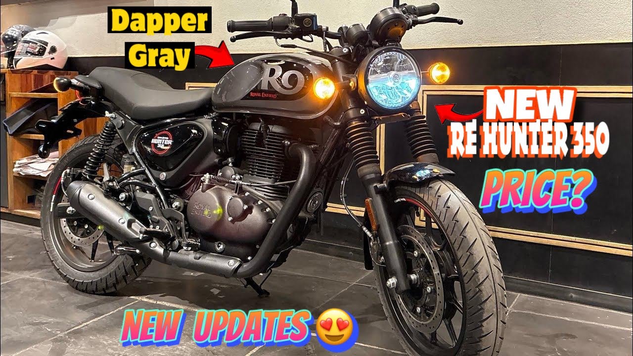 Royal Enfield Hunter 350 Updated Dapper Grey 2025_ Slipper Clutch & LED Headlight_On Road Price etc