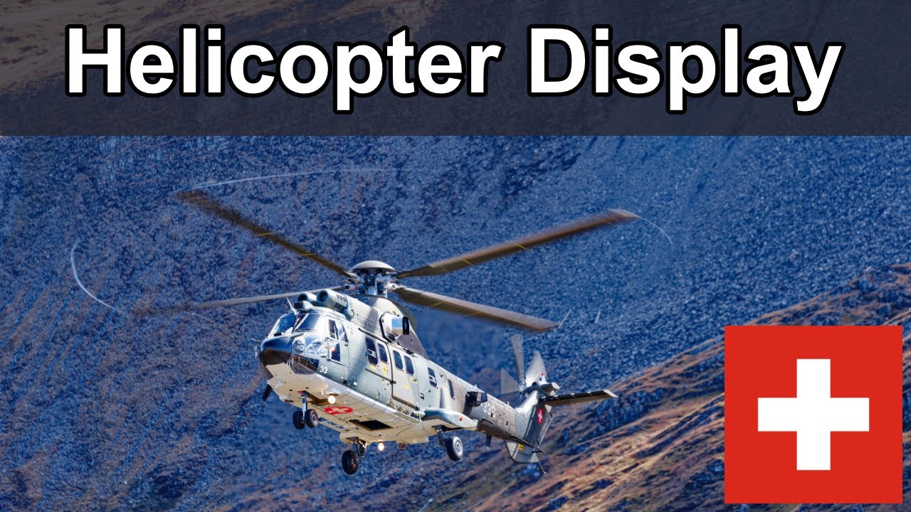 Axalp Switzerland Swiss Air Force air display solo Super Puma helicopter 2022.