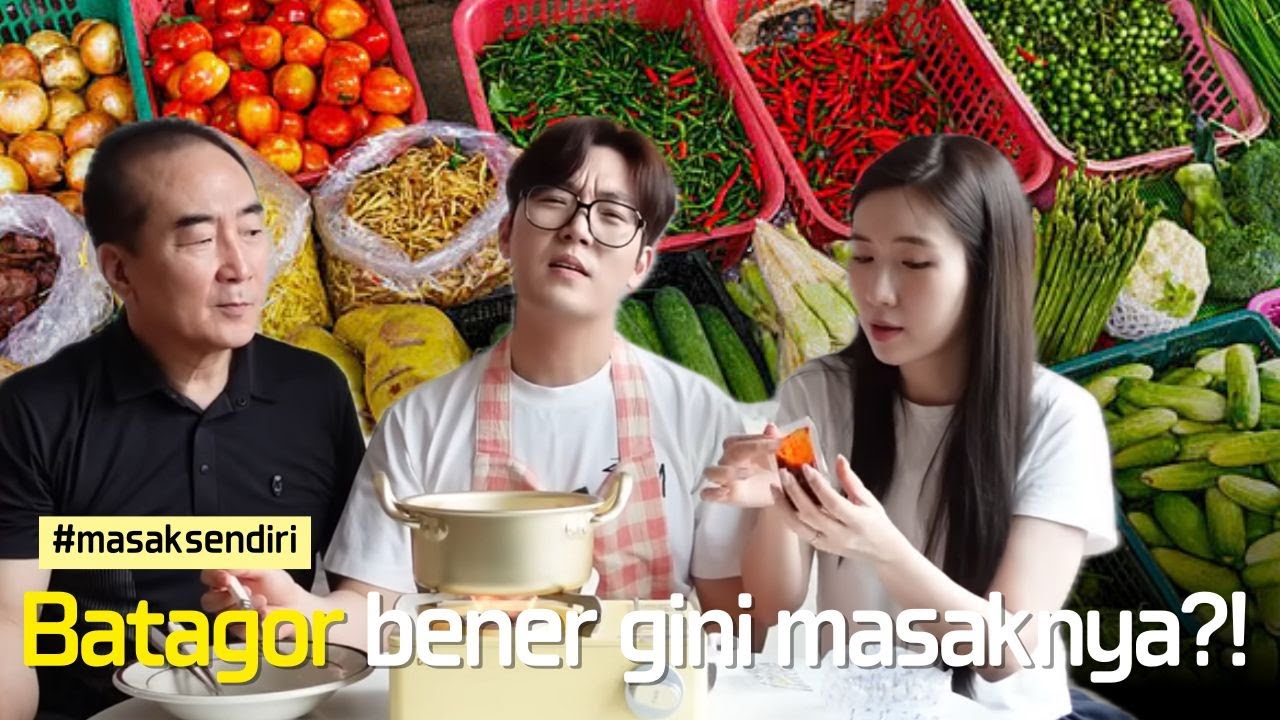 KAKAK ADIK KOREA COBA MASAK BATAGOR BUAT PAPA