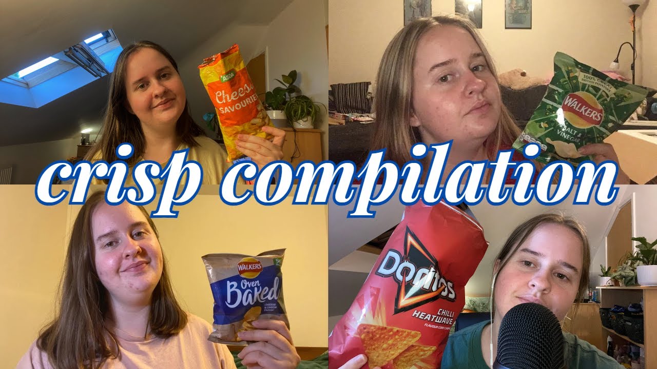 1HR eating crisps COMPILATION // all of my crispy crunchy videos in one