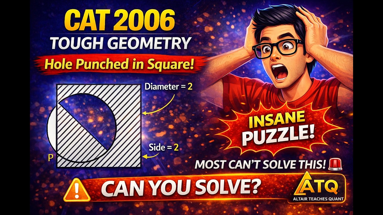 One of the Toughest CAT Geometry Questions | CAT 2006 PYQ Explained #cat #catpreparation #geometry