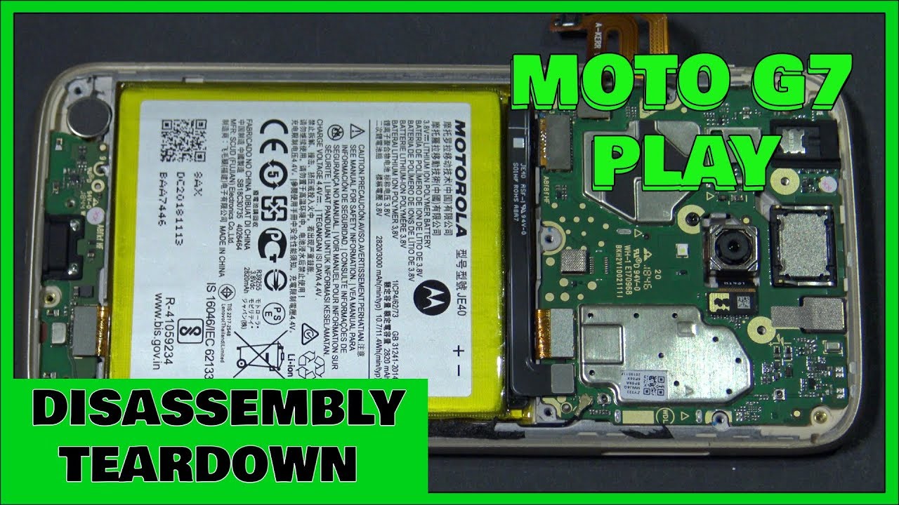 Motorola Moto G7 Play Disassembly Teardown Repair Video XT1952